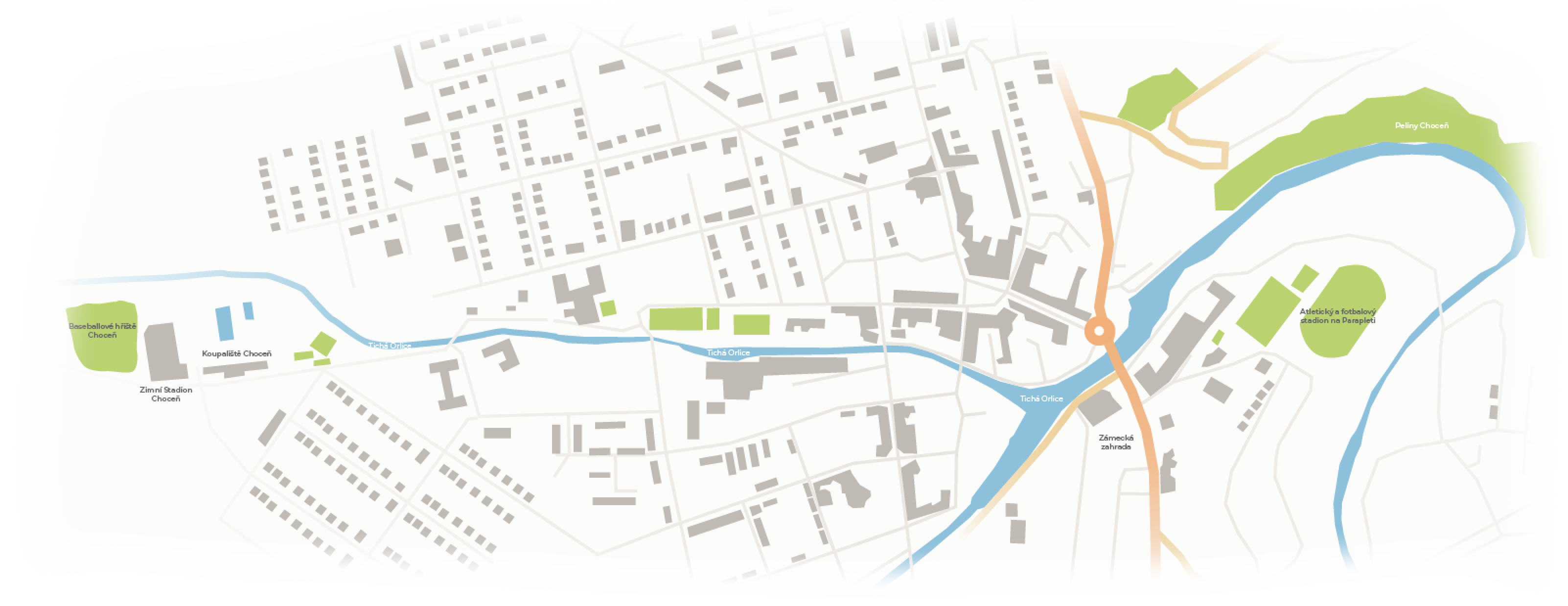 Mapa centra města